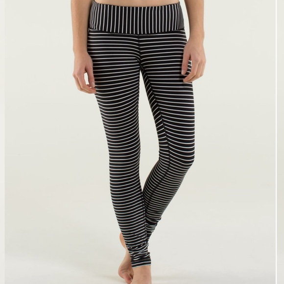 EUC Lululemon Parallel Stripe Wunder Under Tight Size 10 - Picture 1 of 8